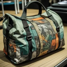 duffle bag, in a comic book, post-apocalypse,