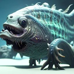 fluid ink angler fish creature, unreal engine 5, 8k resolution, photorealistic, ultra detailed