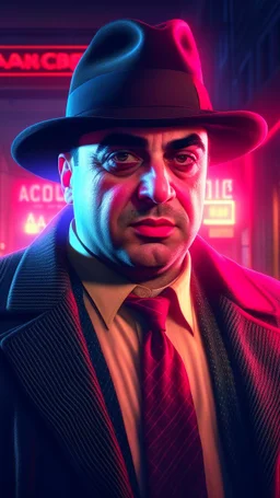 Al Capone cyberpunk, cinematic