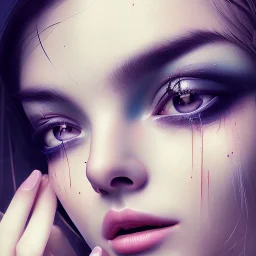 Crying woman, cute, beautiful