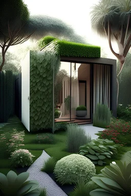 Casita con jardin, moderna