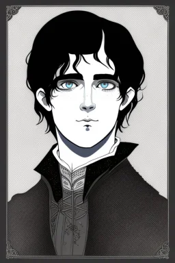 black hair freckles blue eyes young wizard beardsley