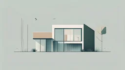 real estate modern minimalist illustration