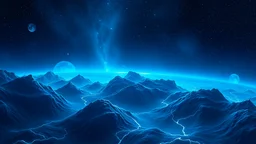 deep blue futuristic cosmic wallpaper