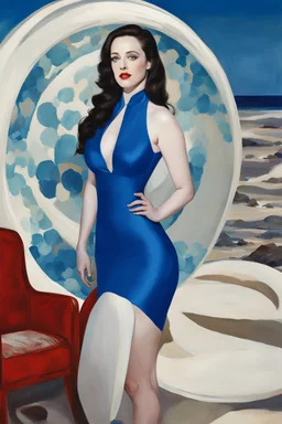 [Kat Dennings, Kupka's style] "It was so alluring...a captivating blue with white that seemed to glow." "And that was the colors of the saucer?" "No, her swimsuit."