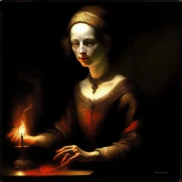 magic woman, Rembrandt