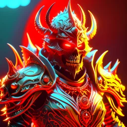 stylized hell knight with ornaments, epic, fantasy, intricate, hyper detailed, artstation, concept art, smooth, sharp focus, ray tracing, vibrant, photorealistic, textured, centered, 4k