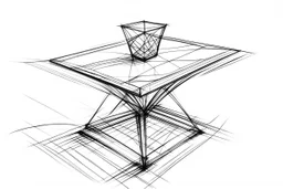 “Table” Concept Diamond Sketch with white background