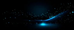 Dark blue and glow particle abstract background.