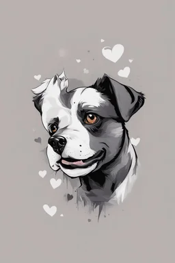 create some images for dog love tshirt