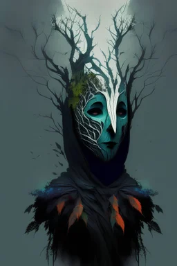 more colours faceless widow nature druid driada no face slenderman face facless mask