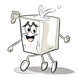 dancing milk carton cartoon