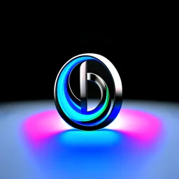 3d symbol looking logo for music,