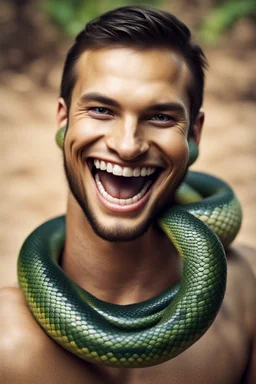 snake with human smile