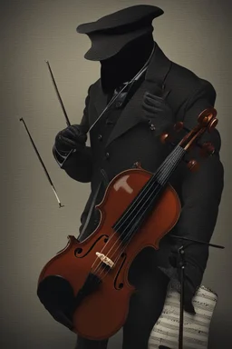 The dark conductor with violin