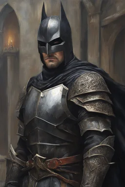 medium shot, dark knight medieval, details, 8k, oil painting