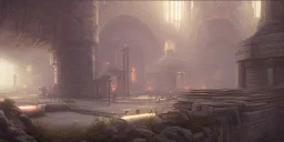 video game level design, sci-fi, latin architecture, 3d environment, concept art, pathway