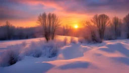 Magical Colors of Sunset in Winter!