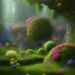 pixar style, volumetric summer garden environment and background, realistic painting of donuts rain, looking excited, volumetric lighting, dramatic lighting, detailed digital painting, extreme dense and fine fur, anime, ornate, colour-washed colors, elegant, small minutiae, tiny features, particulars, centered, smooth, sharp focus, renderman gofur render, 8k, uhd, detailed eyes, realistic shaded volumetric lighting, sunlight caustics, backlight, centered camera view