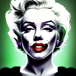 Marilyn Monroe Joker cabelo verde