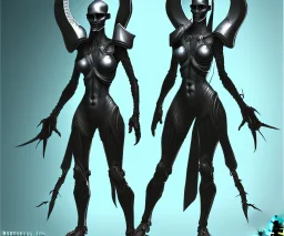 alien warrior female full body