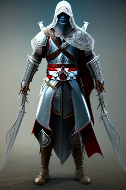 Muslim, masked knight, full body and head, armor, 8k resolution, assasins creed