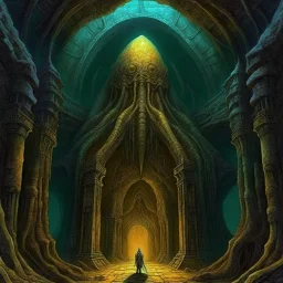 In the grand hall of the sewer rat king, lovecraftian sewer tunnel atmosphere, by H.R. Giger, by Zdzislaw Beksinski, by Salvador Dali, fantastical detailed 3D artwork, deep color, complementary colors, trending on DeviantArt.