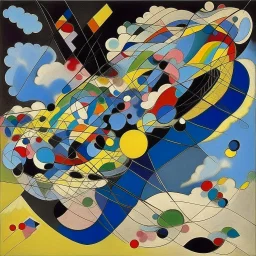 Geometric clouds painted by Wassily Kandinsky