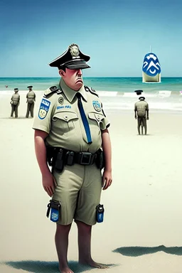 beach nervous police