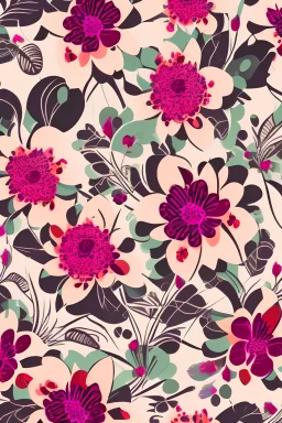 create a floral digital pattern