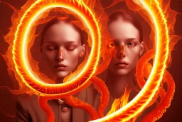 Fire spiritual tentacles fire wrapping around people's memories fire