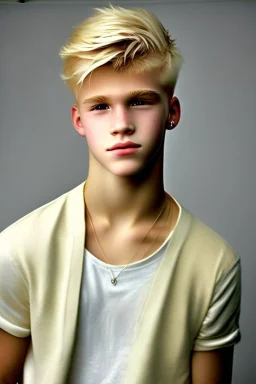 Blond haired 16 year old pretty boy