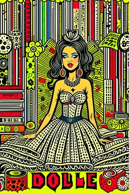 Vintage pop art style, book of life