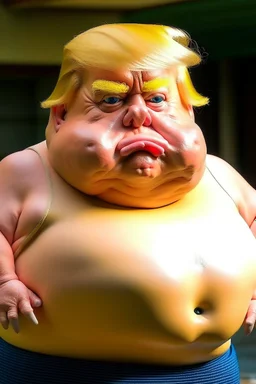 donald trump as a fat ugly pig