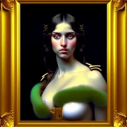 fullbody portrait of beautiful young busty atletic amazon Brunette woman with big Green sad eyes by Jean Auguste Dominique Ingres 8k