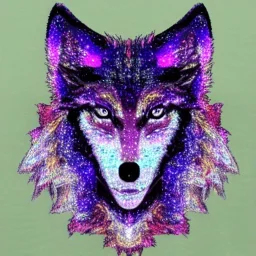 A magical sparkle wolf