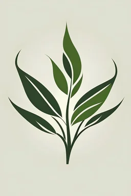 i need a logo that with a plant one side tea leaf one side rice cluster