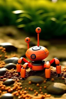 Replace ant by toy robot but place him into circular field where he should go around.