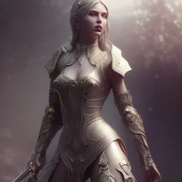 beautiful girl warrior figure, sharp focus,macro lens, full body portrait, cinematic, unreal engine 5, 8k, hyper realistic. Volumetric lighting, unreal engine 5 ,hyper elegant,hyperphotorealistic, epic composition,cinematic lighting, hyperphotomaximalist, masterpiece,epic composition, tilt shift blur, by japbun2-40