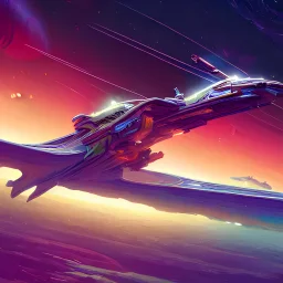 s class starship no man's sky colorful, fantasy, intricate, highly detailed, digital painting, hq, trending on artstation, illustration, style of stanley artgerm and greg rutkowski and dan mumford