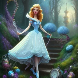 extrem tim burton style cinderella, ultra detailed,