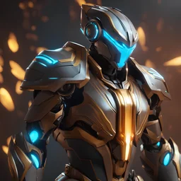 robot male soulmate protector of the soul, Healing and suffering do Oberon's bidding. His command of the natural world supports allies. Boon to his friends, bane of his foes, liquid style, quality, high detail, 8k, Warframe style