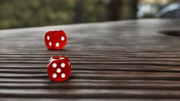 pair of dice on a table