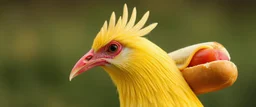 head bird albino hot dog