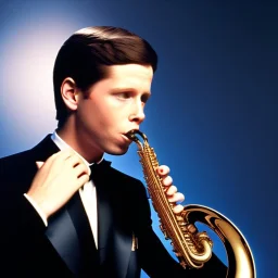 Richie Cunningham playing saxophone