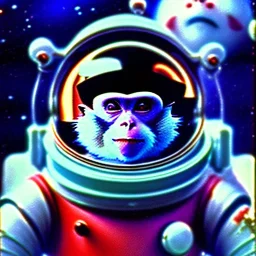 Stills from the unreleased 1953 film, "Christmas Monkeys in Space." photorealistic