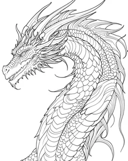 I need a dragon outline ,no shadow only clear outline and backgroun