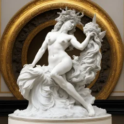 After "Bacchante" by Albert-Ernest Carrier-Belleuse, 1863. Musee d'Orsay, Paris Model: insane god/deiced art over a volcano