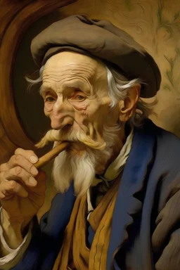 Old Man with A Pipe by Van Gogh.