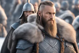 Ragnar Lothbrok in 8k Afukuro cartoon artstyle , vikings them, white costum, winter, close picture, highly detailed, high details, detailed portrait, masterpiece,ultra detailed, ultra quality